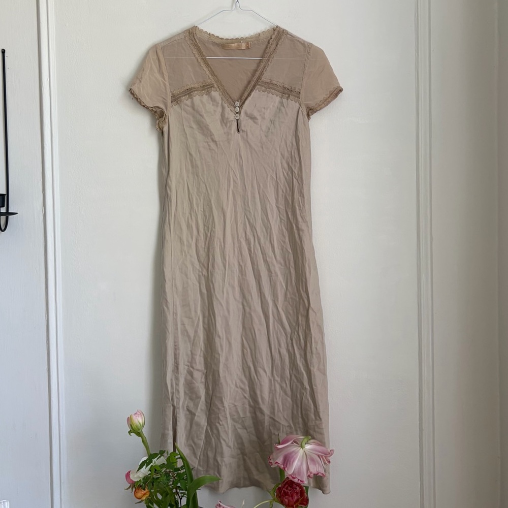 Vintage silk midi dress